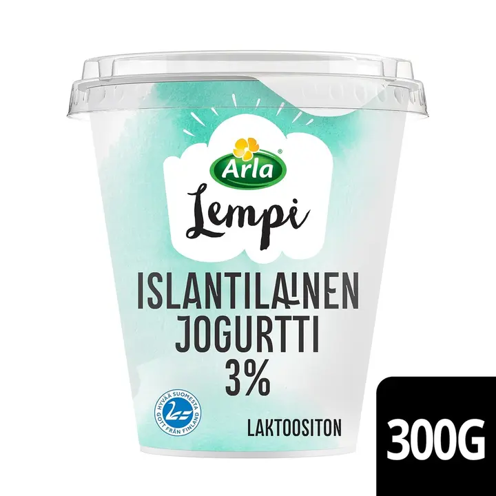 Arla Lempi islantilainen 3% laktoositon jogurtti 300 g