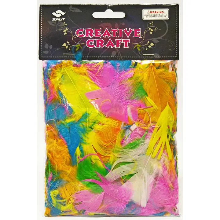 Sunlit värikäs höyhenlajitelma 14g