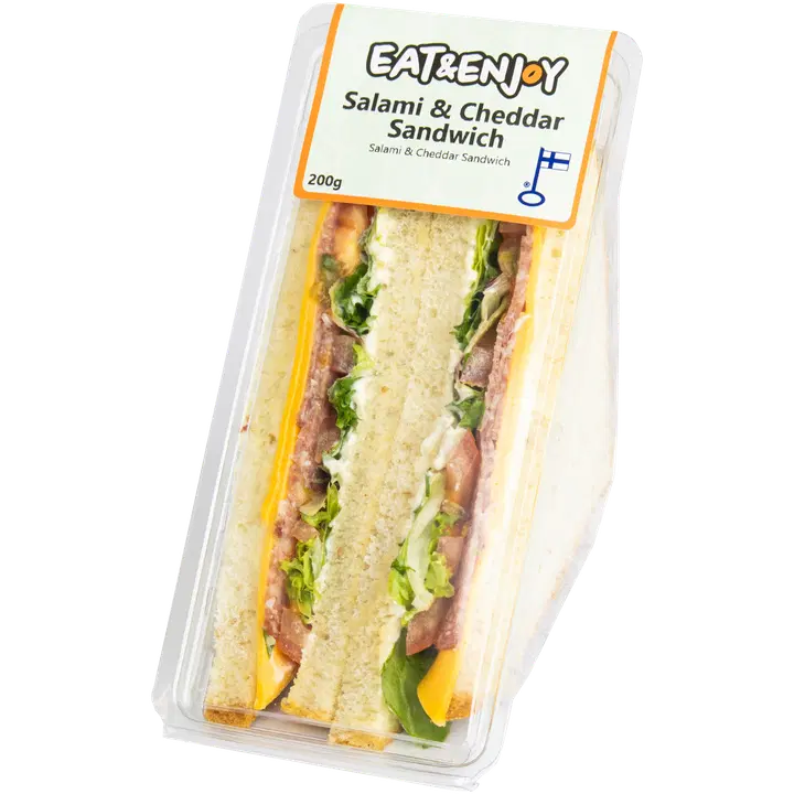 Eat & Enjoy Salami & Cheddar Sandwich 200g