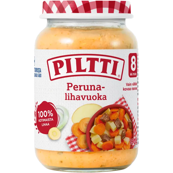 Piltti 190g Peruna-lihavuoka lastenateria 8kk