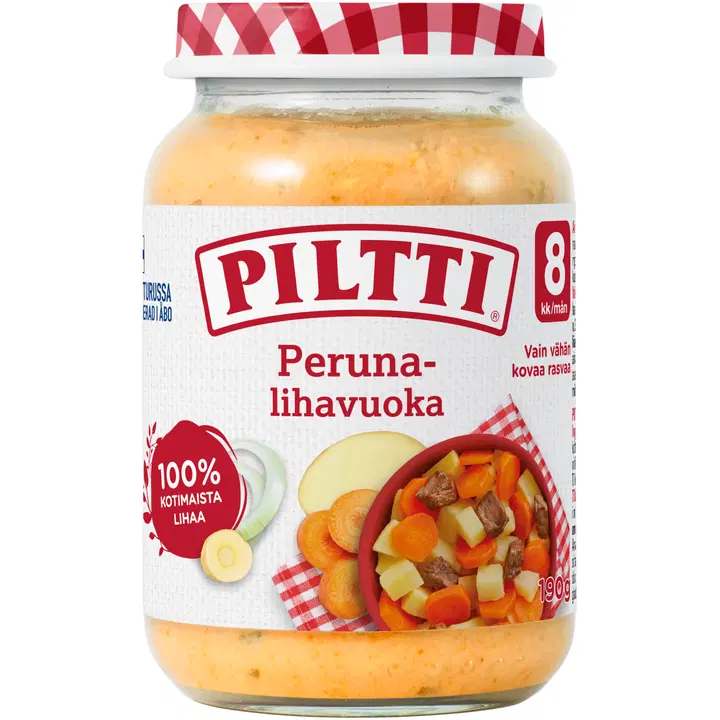 Piltti 190g Peruna-lihavuoka lastenateria 8kk