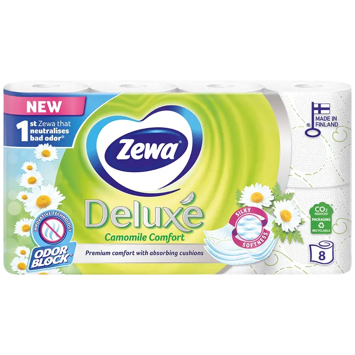 Tualettpaber Zewa Deluxe 3-kih 8 rulli
