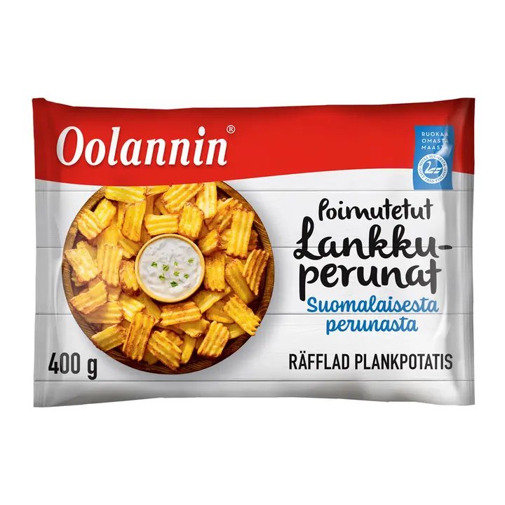 Oolannin poimutetut lankkuperunat 400g