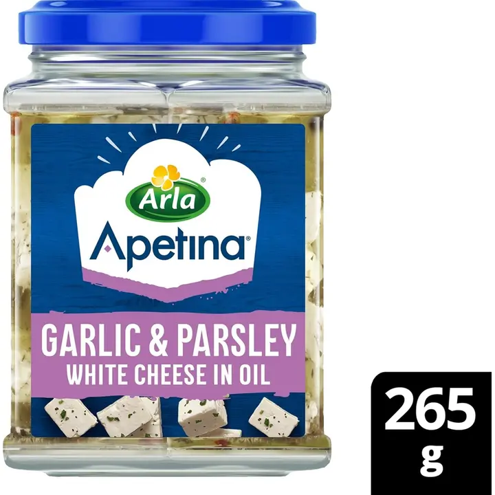 Arla Apetina 265/150g salaattijuustokuutiot öljyssä sis valkosipuli ja persilja