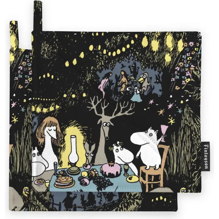 Finlayson Tähtimuumi patalappu musta/multi 2kpl 22x22 cm