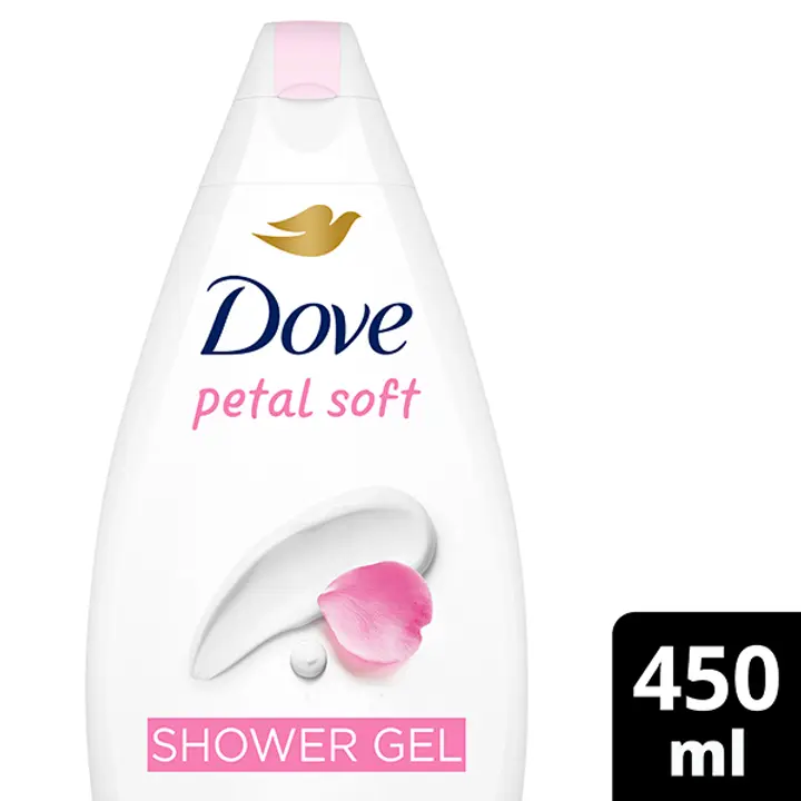 Dove Petal Soft Suihkusaippua 0% SLES-sulfaatteja 450 ML