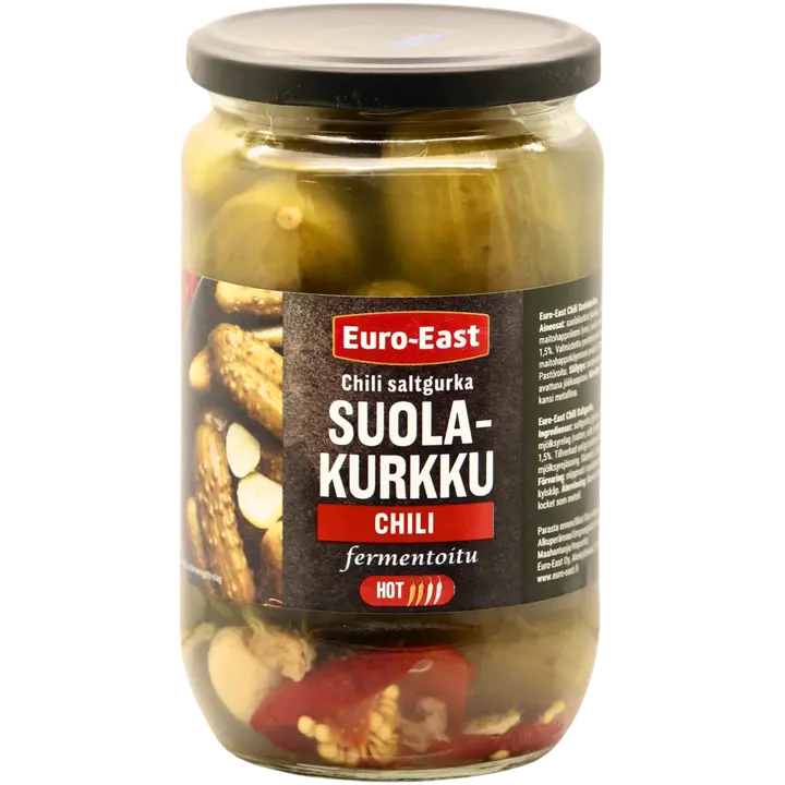Euro-East suolakurkku, chili 660 g/380g