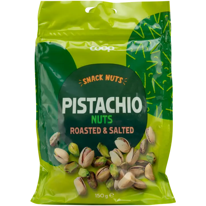 Coop paahdetut ja suolatut pistaasipähkinät 150 g