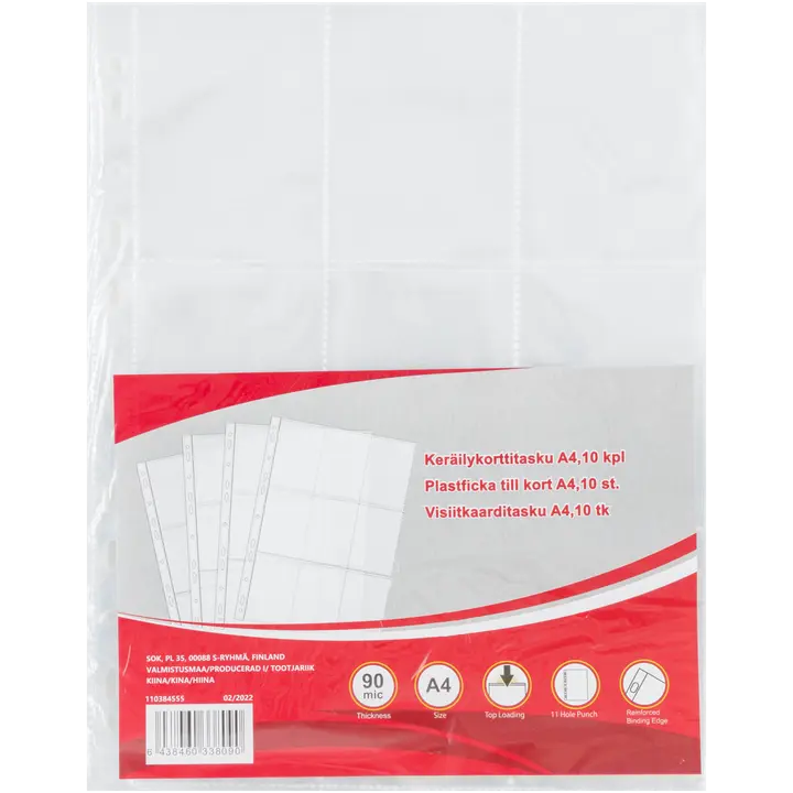 Keräilykorttitasku 10 kpl