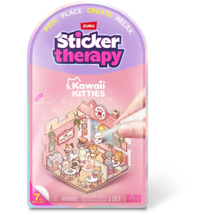 STICKER THERAPY klistermärkesset Kawaii Kitties, olika