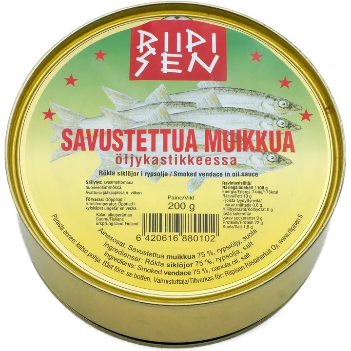 Riipisen Savustettua muikkua öljykastikkeessa 200g