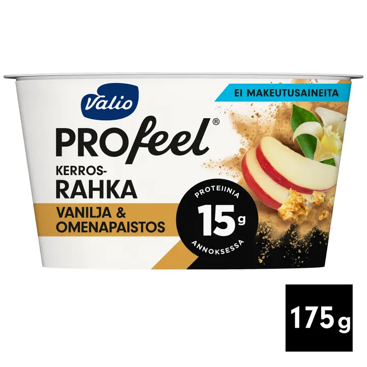 Valio PROfeel® kerrosrahka 175 g vanilja & omenapaistos laktoositon