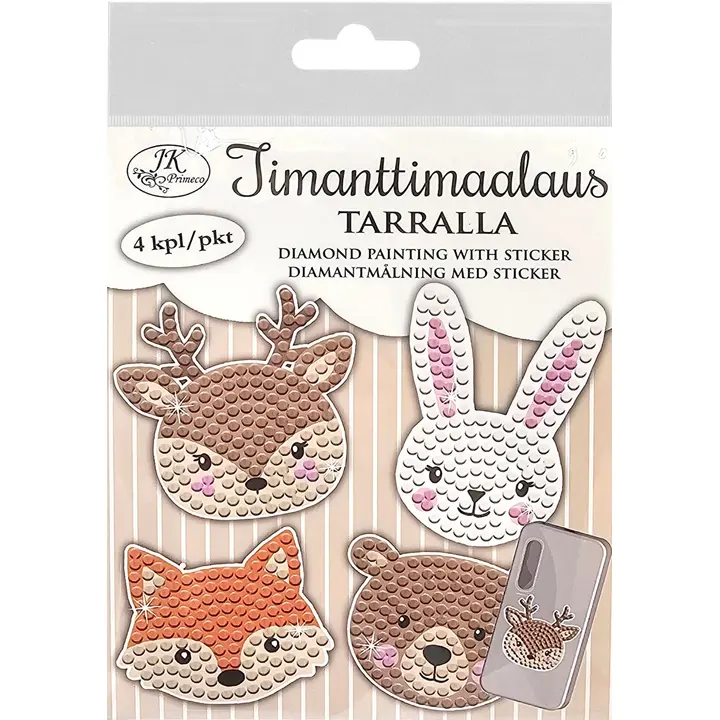 J.K. Primeco Timanttimaalaustarra Eläimet 4kpl