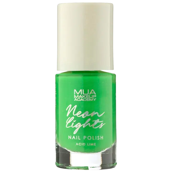 MUA Make Up Academy Neon Lights Longwear Nail Polish, Acid Lime 8 ml kynsilakka