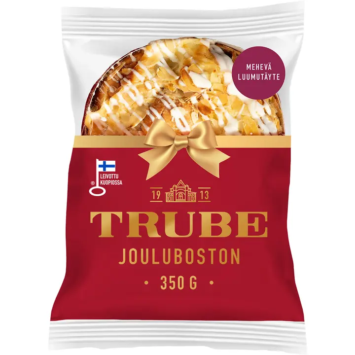 Trube Jouluboston 350g luumu-rahkatäytteinen bostonpulla