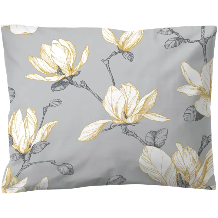 Finlayson satiini tyynyliina Magnolia 50X60 harmaa-keltainen