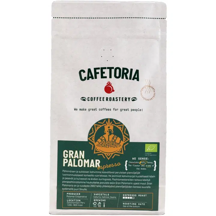Cafetoria roastery Espresso Gran Palomar 250g papukahvi