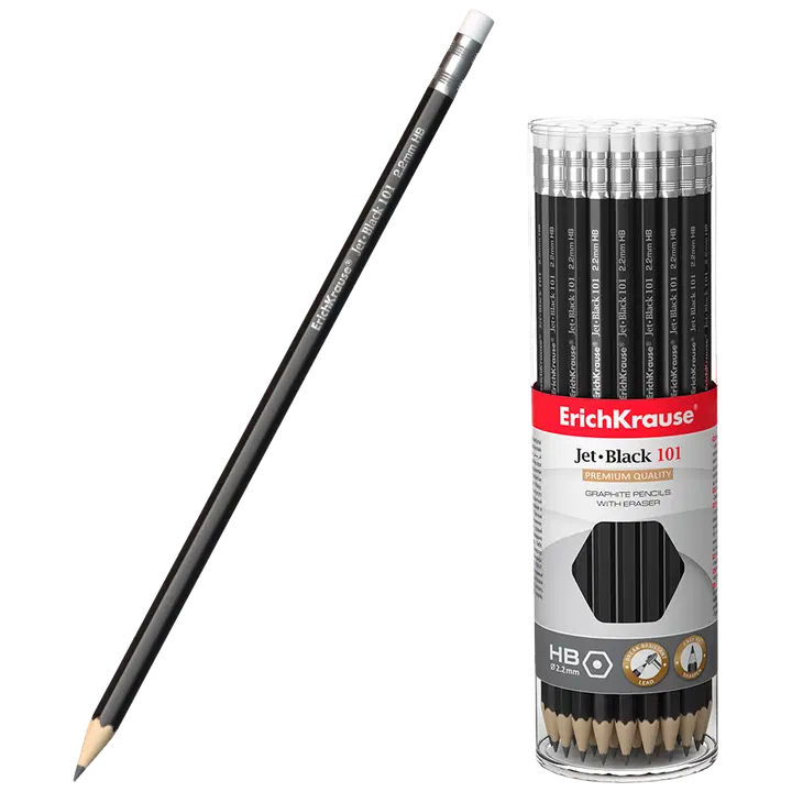 Harilik pliiats kummiga jet black 101 hb