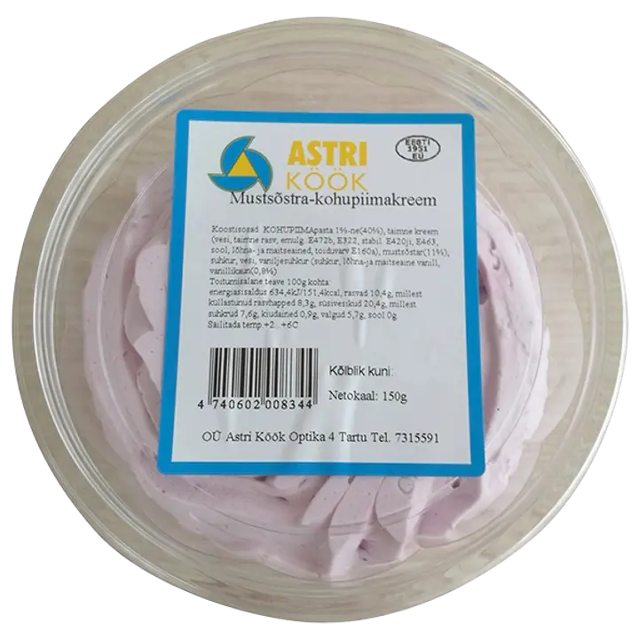 Mustsõstra-kohupiimakreem 150 g