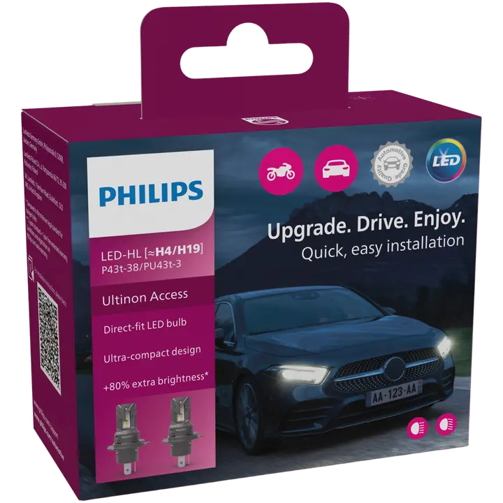 Esitule pirnid LED 2tk Philips H4/H19