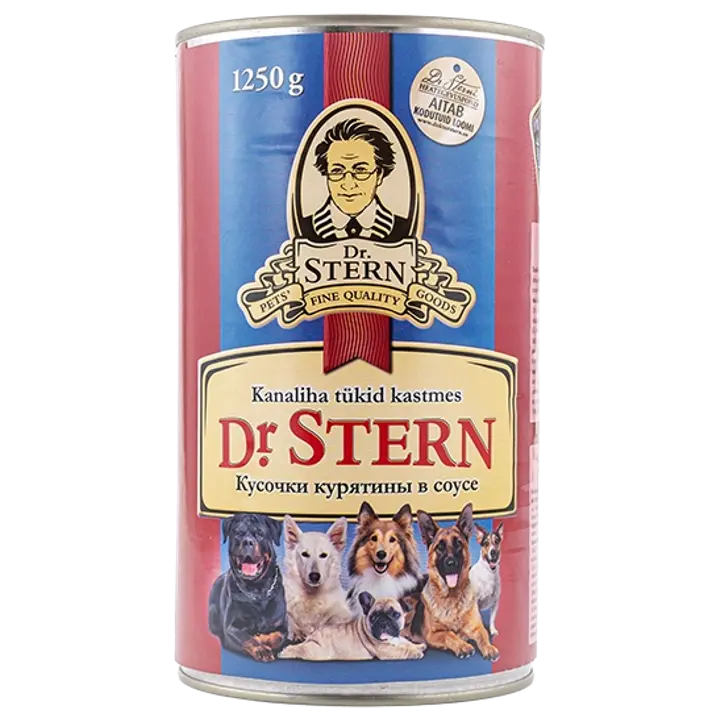 Dr.Stern konserv koertele kanaliha tükid kastmes 1,25kg