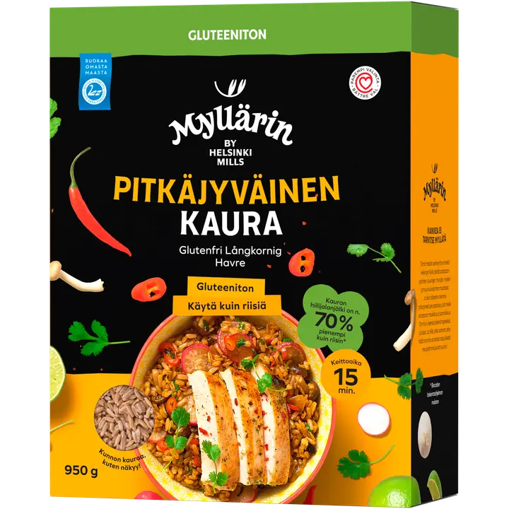 Myllärin Gluteeniton Pitkäjyväinen Kaura 950 g