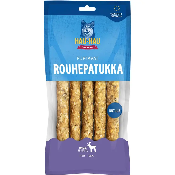 Hau-Hau Champion Purtavat Rouhepatukka sisältää riistaa 17 cm 5 kpl 200 g