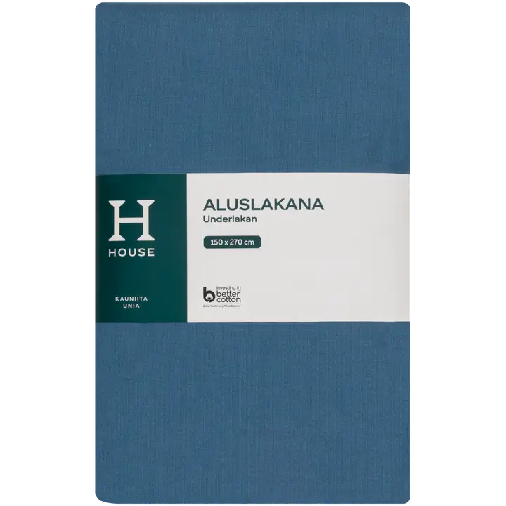 House aluslakana 150 x 270 cm harmaan sininen
