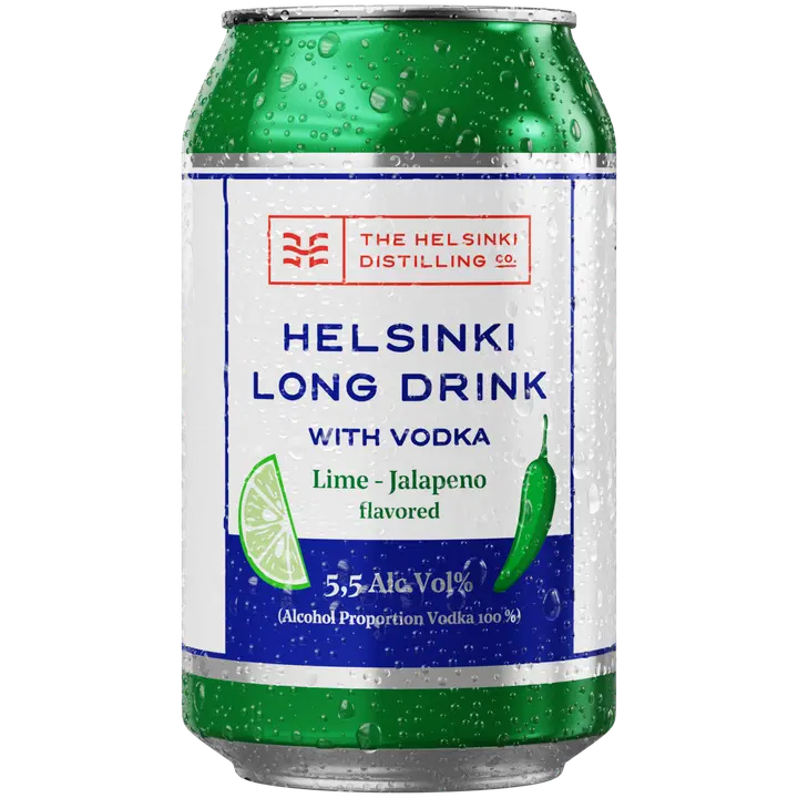 Helsinki Long Drink Vodka Lime-Jalapeno 5,5 % 0,33 l tlk