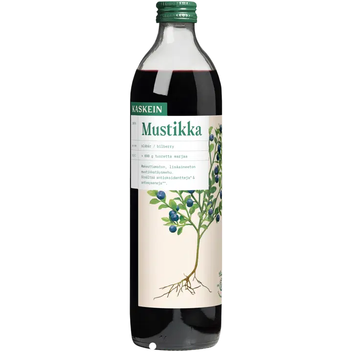 Kaskein Mustikkatäysmehu, makeuttamaton, lisäaineeton 0,5 L