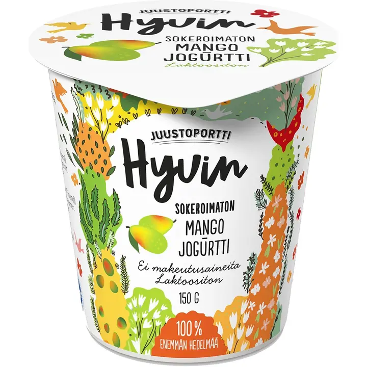 Juustoportti Hyvin jogurtti 150 g mango laktoositon