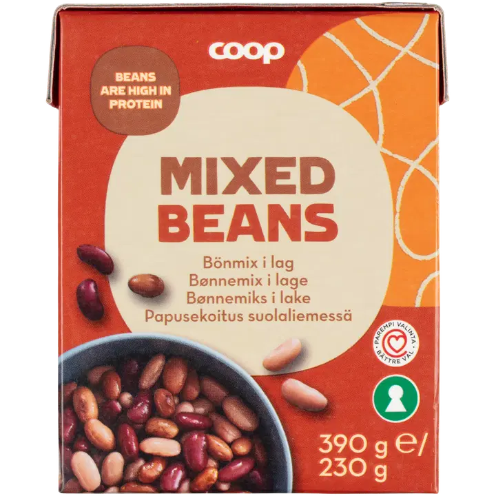 Coop bönmix i lag 390/230 g