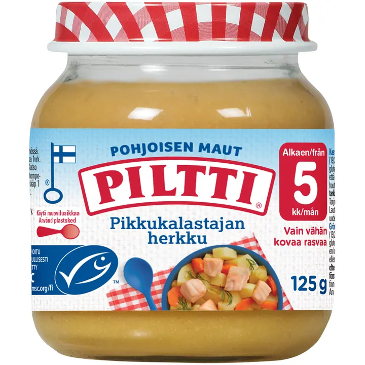 Piltti Pohjoisen maut 125g Pikkukalastajan herkku lastenateria 5kk