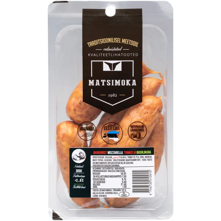Matsimoka Ahjuvorst Mozzarella-Tomati 365G