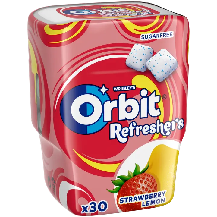 Orbit Refreshers maasika-sidruni pudel 67g
