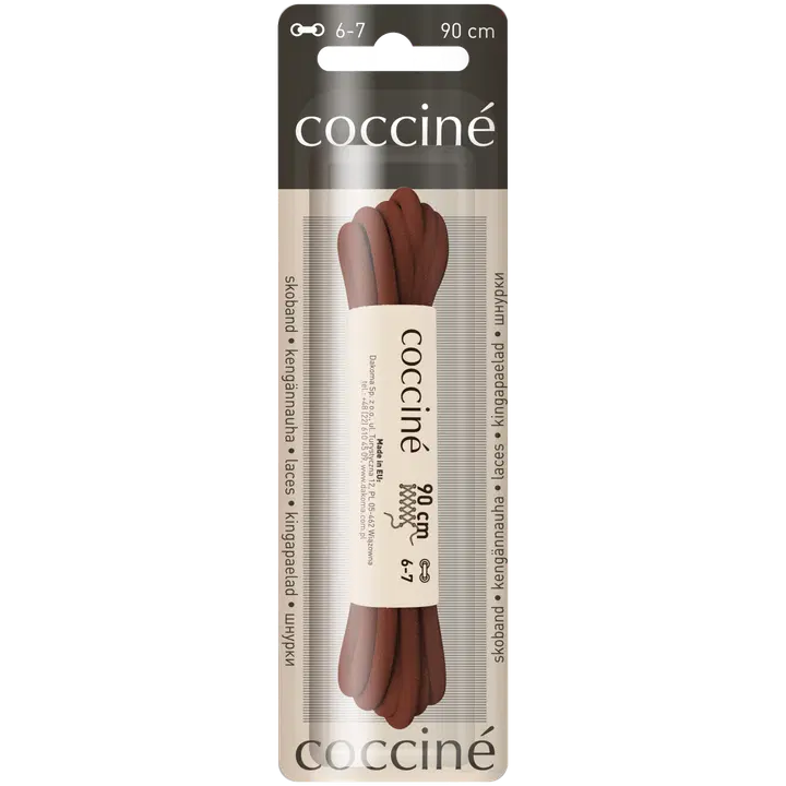 Coccine kengännauha 90 cm, ruskea