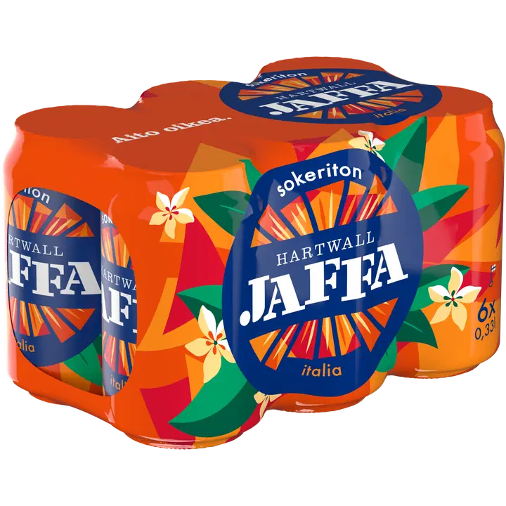 6 x Hartwall Jaffa Italia Sokeriton virvoitusjuoma 0,33 l