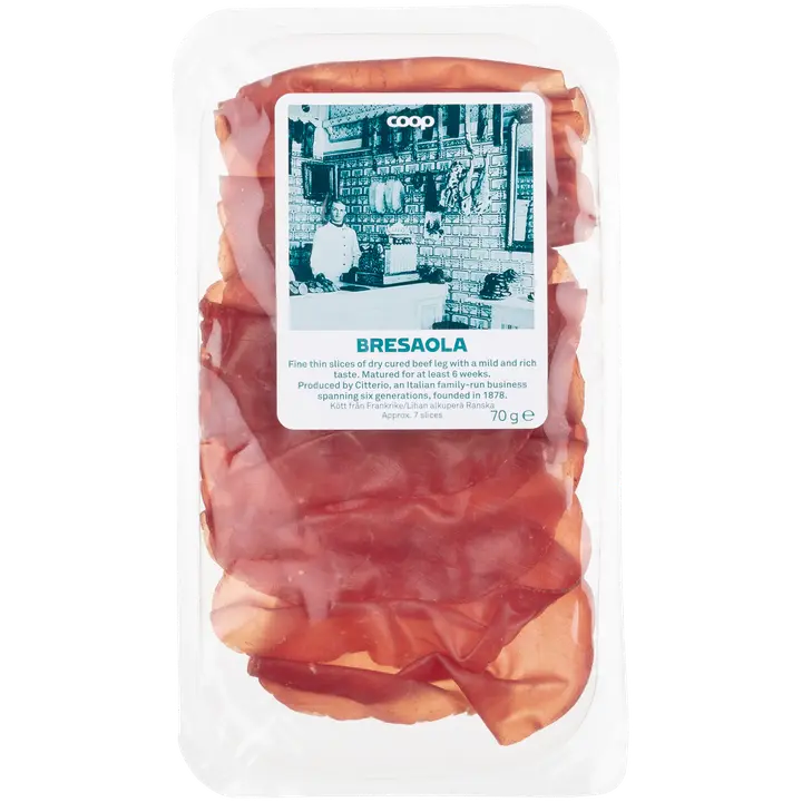 Coop Bresaola ilmakuivattu naudanliha 70 g