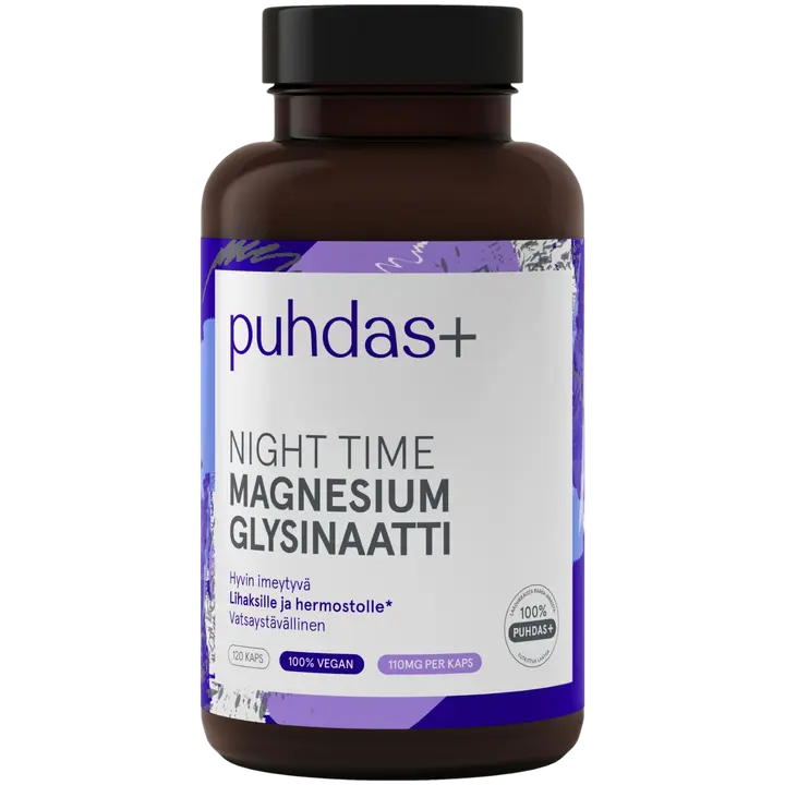 Puhdas+ Night time magnesium120 kaps