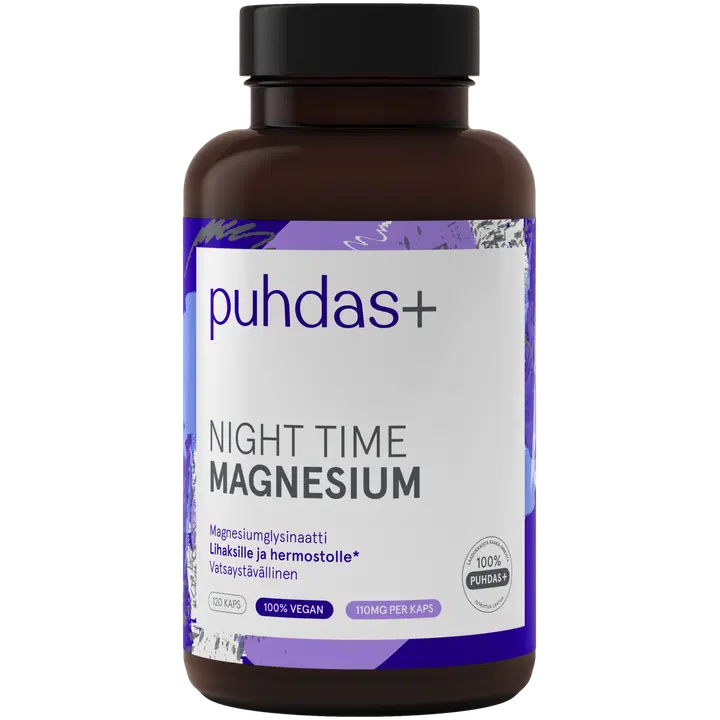 Puhdas+ Night time magnesium120 kaps