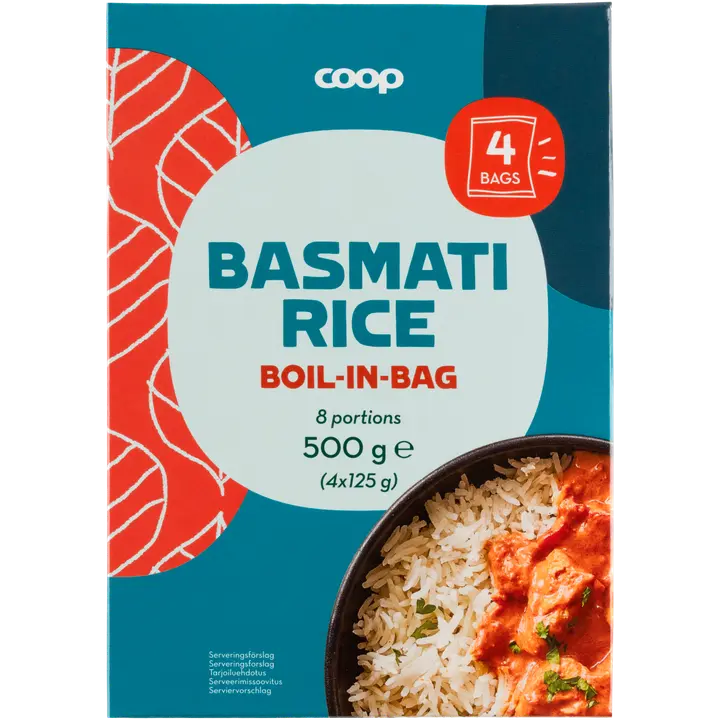 Coop basmatiriisi keitinpussissa 4 x 125 g