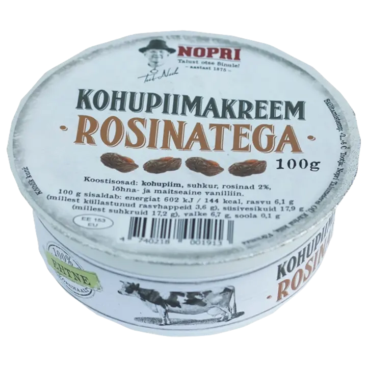Vaarikatega kohupiimakreem, 100 g