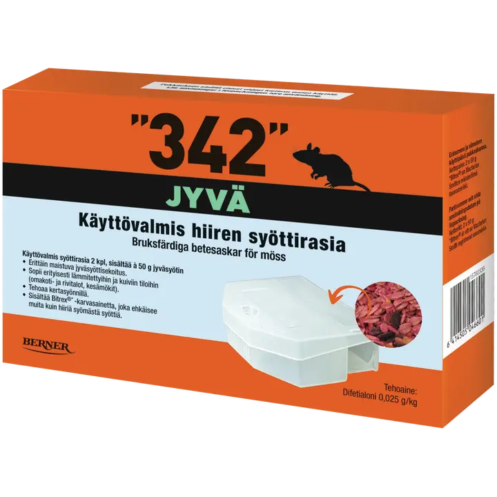 342 Syöttirasia 2kpl +á 50g jyväsyötti