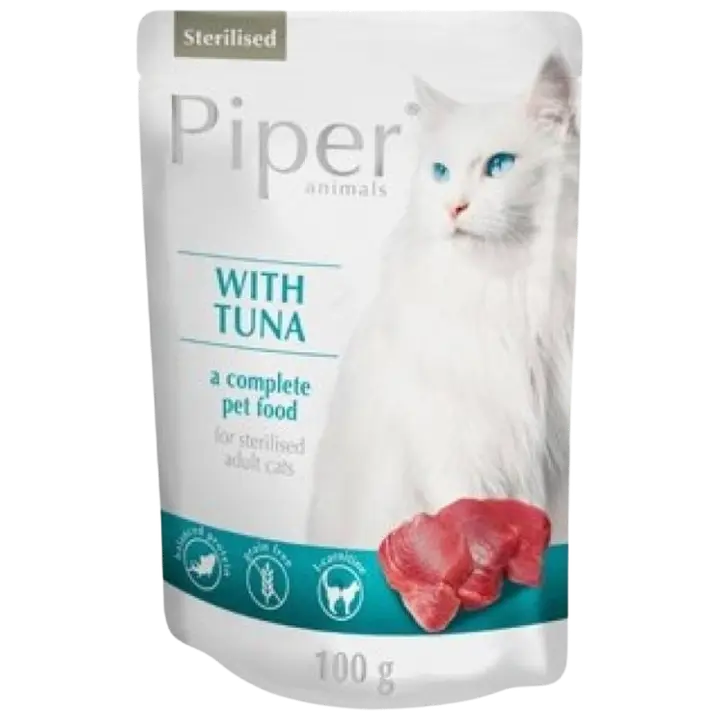 Piper märgtoit tuunikalaga steriliseeritud kassidele 100g