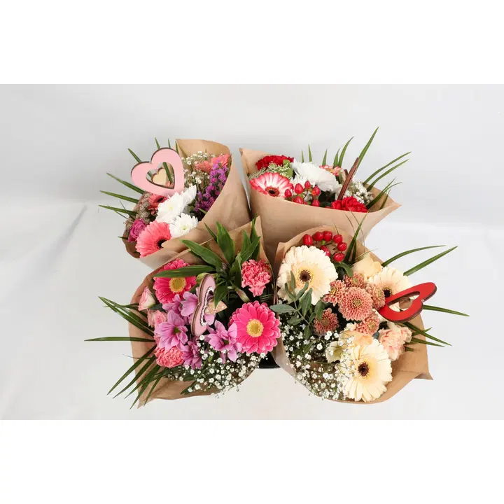 Äitienpäiväkimppu, lajitelmassa 3 eri värisävyä, 10 oksaa, 45cm