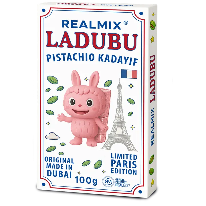 Realmix Ladubu Dubai šokolaad vaarika šokolaadiga 100g
