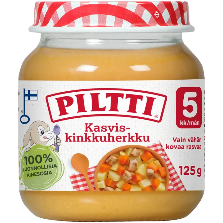 Piltti 125g Kasvis-kinkkuherkku lastenateria 5kk