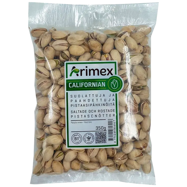 Arimex Suolattu ja paahdettu pistaasipähkinöitä 350g
