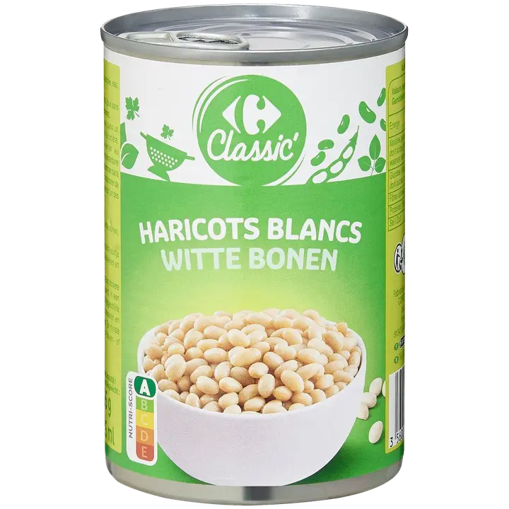 Carrefour Valkoiset pavut suolaliemessä 400/265 g