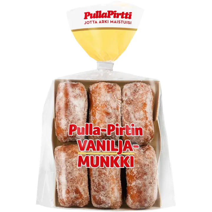 Pulla-Pirtti Vaniljamunkki 6/360g laktoositon vaniljatäytemunkki